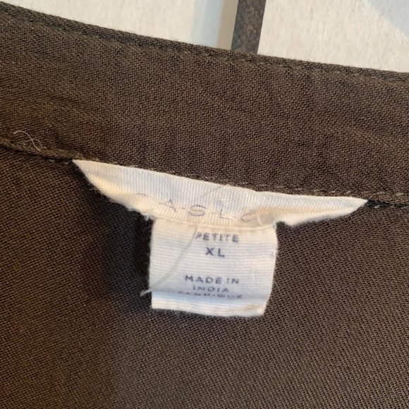 EUC Caslon Brown Khaki Jumpsuit Size Petite XL - Picture 7 of 8